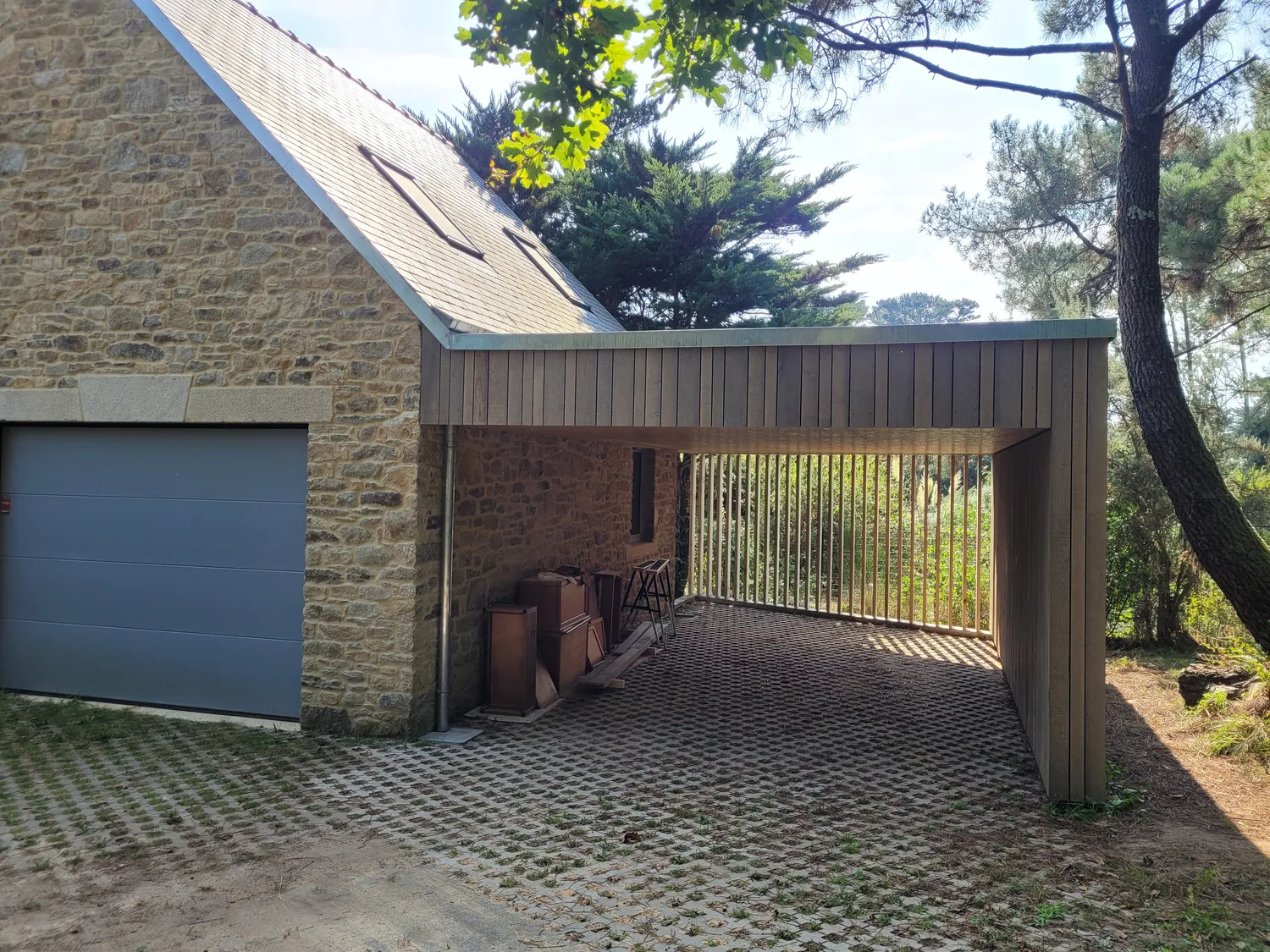 carport bois camors