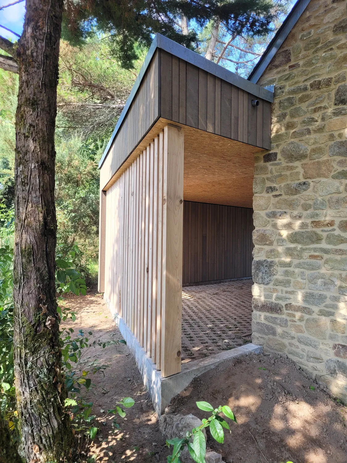carport bois languidic