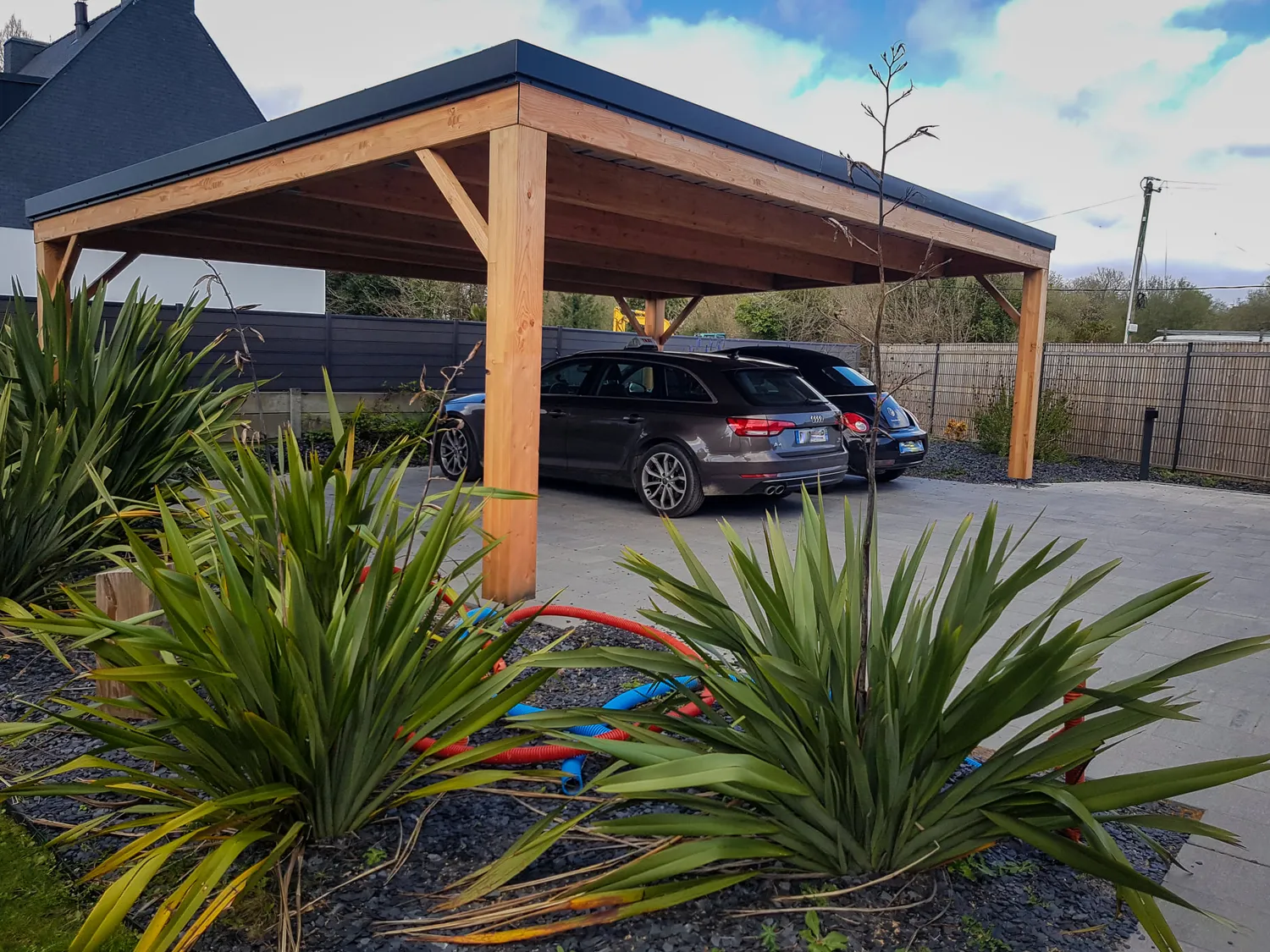 carport bois locmine