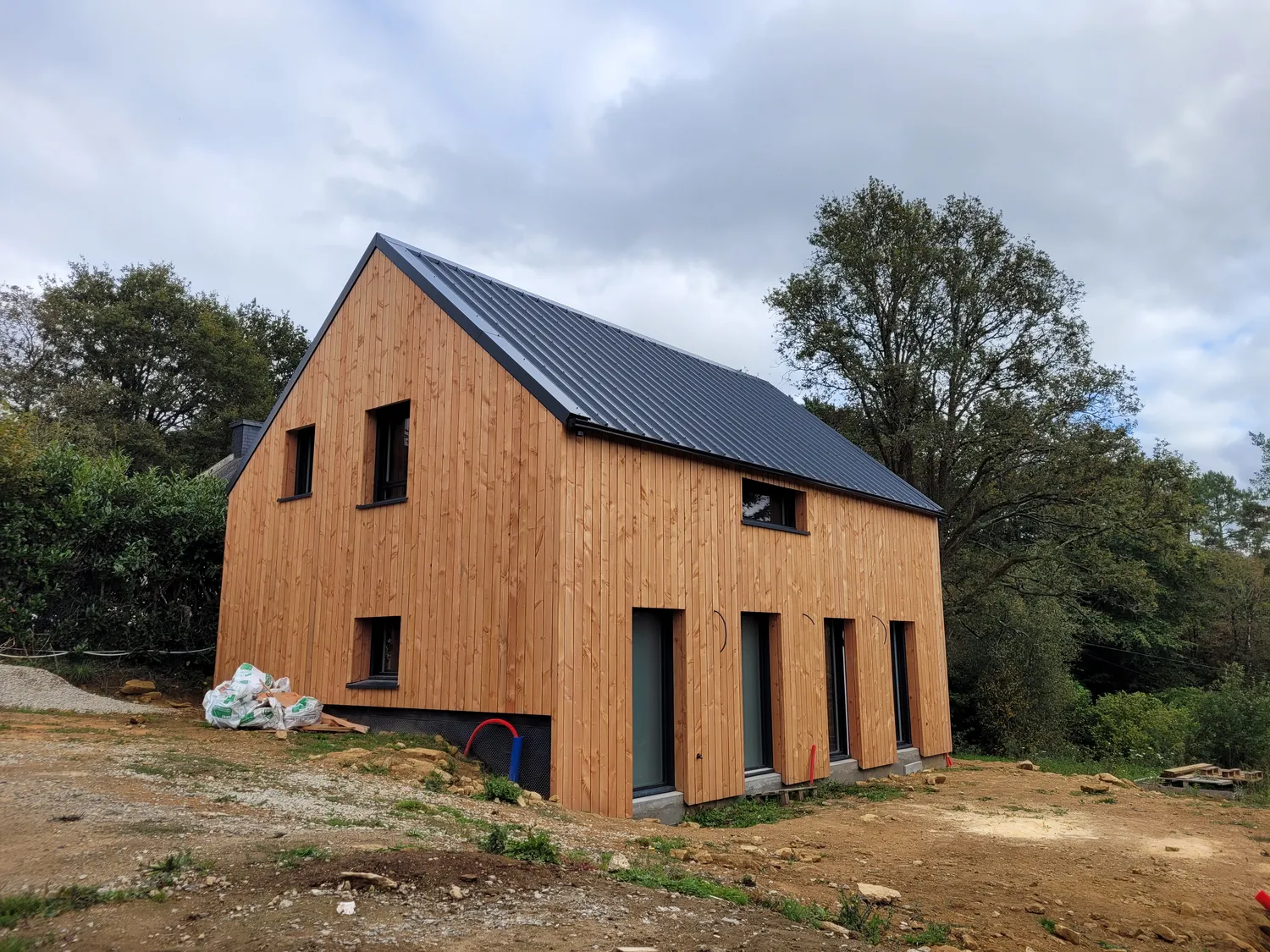 extension maison bois baud