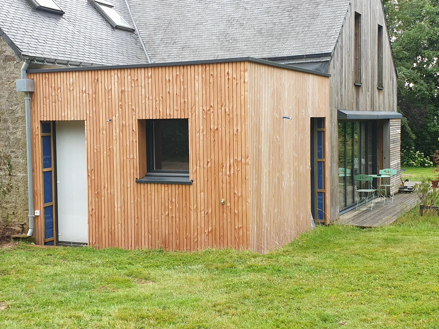 extension maison bois camors