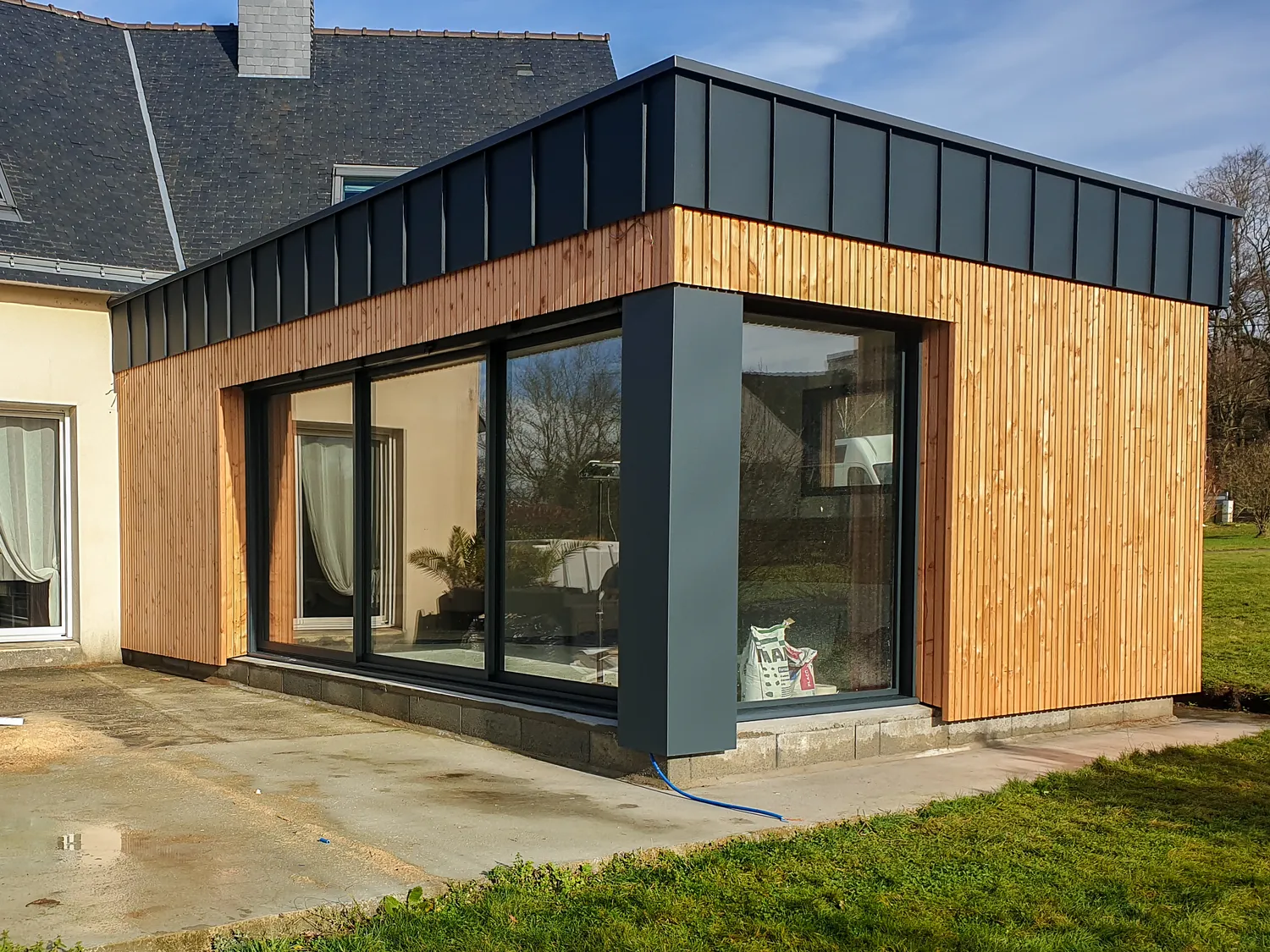 extension maison bois guenin